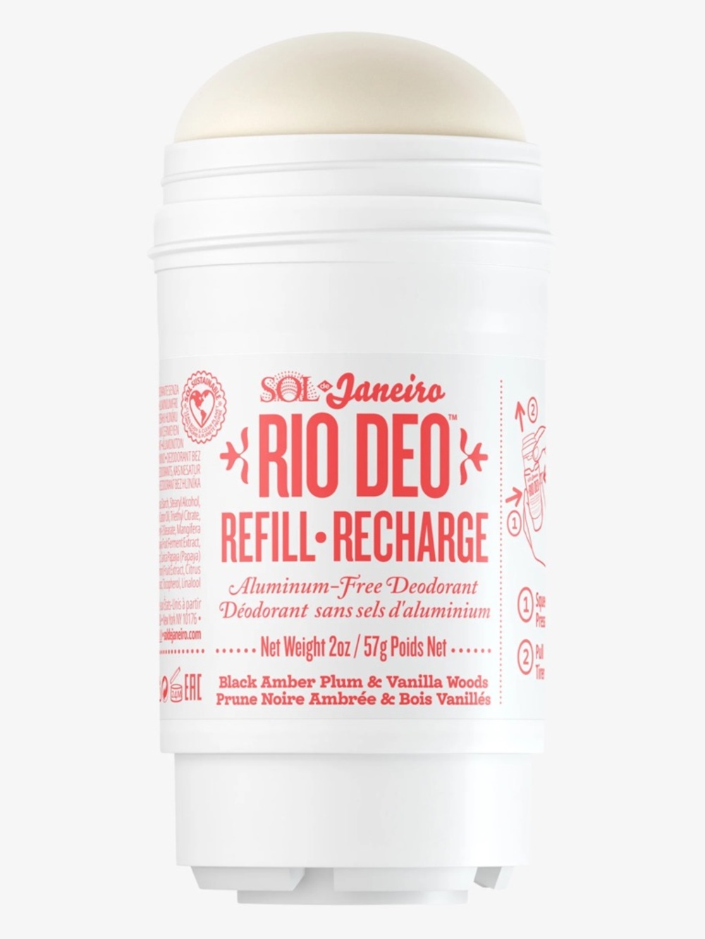 NEW Sol de Janeiro Rio Deo Refill Aluminum-Free Deodorant 57g